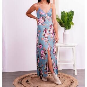 LOVESTITCH PRESSED FOR PETALS Floral Maxi Lace Fairy Dress SZ L